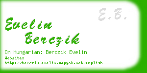 evelin berczik business card